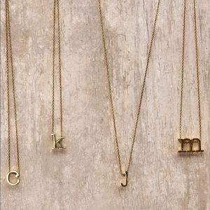 Initial Necklace in Spice Gold